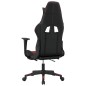 vidaXL Silla gaming con reposapiés cuero sintético negro rojo tinto vidaXL Silla gaming con reposapiés cuero sintético negro rojo tinto