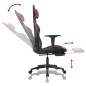 vidaXL Silla gaming con reposapiés cuero sintético negro rojo tinto vidaXL Silla gaming con reposapiés cuero sintético negro rojo tinto