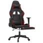 vidaXL Silla gaming con reposapiés cuero sintético negro rojo tinto vidaXL Silla gaming con reposapiés cuero sintético negro rojo tinto