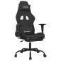 vidaXL Silla gaming con reposapiés tela negro vidaXL Silla gaming con reposapiés tela negro