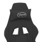 vidaXL Silla gaming con reposapiés tela negro vidaXL Silla gaming con reposapiés tela negro