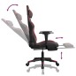 vidaXL Silla gaming con reposapiés cuero sintético negro rojo tinto vidaXL Silla gaming con reposapiés cuero sintético negro rojo tinto