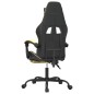 vidaXL Silla gaming con reposapiés cuero sintético negro dorado vidaXL Silla gaming con reposapiés cuero sintético negro dorado