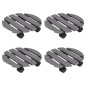 vidaXL Soportes con ruedas para plantas 4 unidades gris WPC Ø30x7,5 cm vidaXL Soportes con ruedas para plantas 4 unidades gris WPC Ø30x7,5 cm