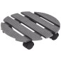 vidaXL Soportes con ruedas para plantas 4 unidades gris WPC Ø30x7,5 cm vidaXL Soportes con ruedas para plantas 4 unidades gris WPC Ø30x7,5 cm