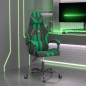 vidaXL Silla gaming cuero sintético negro y verde vidaXL Silla gaming cuero sintético negro y verde