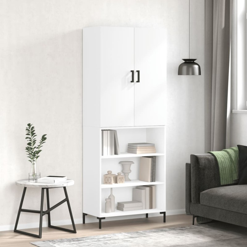 vidaXL Aparador alto madera contrachapada blanco 69,5x34x180 cm vidaXL Aparador alto madera contrachapada blanco 69,5x34x180 cm