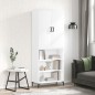 vidaXL Aparador alto madera contrachapada blanco 69,5x34x180 cm vidaXL Aparador alto madera contrachapada blanco 69,5x34x180 cm