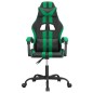 vidaXL Silla gaming cuero sintético negro y verde vidaXL Silla gaming cuero sintético negro y verde