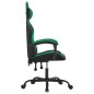 vidaXL Silla gaming cuero sintético negro y verde vidaXL Silla gaming cuero sintético negro y verde