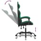 vidaXL Silla gaming cuero sintético negro y verde vidaXL Silla gaming cuero sintético negro y verde