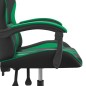 vidaXL Silla gaming cuero sintético negro y verde vidaXL Silla gaming cuero sintético negro y verde
