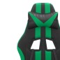 vidaXL Silla gaming cuero sintético negro y verde vidaXL Silla gaming cuero sintético negro y verde