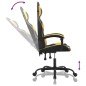 vidaXL Silla gaming cuero sintético negro y dorado vidaXL Silla gaming cuero sintético negro y dorado