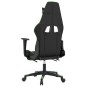 vidaXL Silla gaming con reposapiés cuero sintético negro verde vidaXL Silla gaming con reposapiés cuero sintético negro verde
