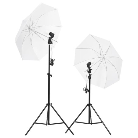 vidaXL Kit de estudio fotográfico con iluminación y fondo
