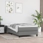 vidaXL Cama box spring con colchón tela gris oscuro 90x190 cm vidaXL Cama box spring con colchón tela gris oscuro 90x190 cm