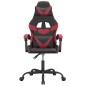 vidaXL Silla gaming cuero sintético negro y rojo vino tinto vidaXL Silla gaming cuero sintético negro y rojo vino tinto
