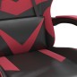 vidaXL Silla gaming cuero sintético negro y rojo vino tinto vidaXL Silla gaming cuero sintético negro y rojo vino tinto