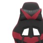 vidaXL Silla gaming cuero sintético negro y rojo vino tinto vidaXL Silla gaming cuero sintético negro y rojo vino tinto