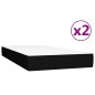 vidaXL Cama box spring con colchón tela negro 200x200 cm vidaXL Cama box spring con colchón tela negro 200x200 cm