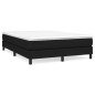vidaXL Cama box spring con colchón tela negro 140x190 cm vidaXL Cama box spring con colchón tela negro 140x190 cm