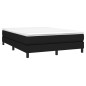 vidaXL Cama box spring con colchón tela negro 140x190 cm vidaXL Cama box spring con colchón tela negro 140x190 cm