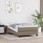 vidaXL Cama box spring con colchón tela gris taupe 80x200 cm vidaXL Cama box spring con colchón tela gris taupe 80x200 cm