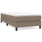 vidaXL Cama box spring con colchón tela gris taupe 80x200 cm vidaXL Cama box spring con colchón tela gris taupe 80x200 cm