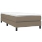 vidaXL Cama box spring con colchón tela gris taupe 80x200 cm vidaXL Cama box spring con colchón tela gris taupe 80x200 cm