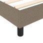 vidaXL Cama box spring con colchón tela gris taupe 80x200 cm vidaXL Cama box spring con colchón tela gris taupe 80x200 cm