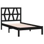 vidaXL Estructura de cama individual madera maciza negra 90x190 cm vidaXL Estructura de cama individual madera maciza negra 90x190 cm