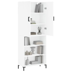 vidaXL Aparador alto madera contrachapada blanco 69,5x34x180 cm