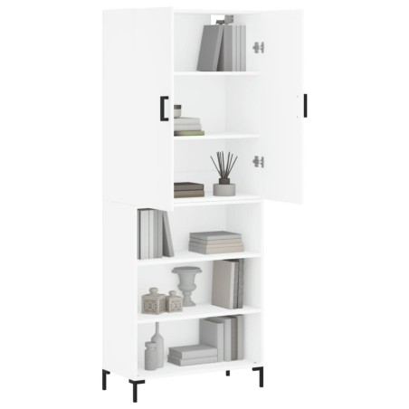 vidaXL Aparador alto madera contrachapada blanco 69,5x34x180 cm