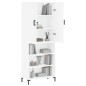vidaXL Aparador alto madera contrachapada blanco 69,5x34x180 cm vidaXL Aparador alto madera contrachapada blanco 69,5x34x180 cm