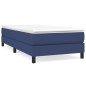 vidaXL Cama box spring con colchón tela azul 100x200 cm