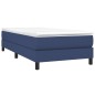 vidaXL Cama box spring con colchón tela azul 100x200 cm
