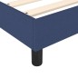 vidaXL Cama box spring con colchón tela azul 100x200 cm