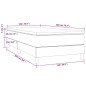 vidaXL Cama box spring con colchón tela azul 100x200 cm