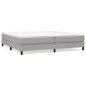 vidaXL Cama box spring con colchón tela gris claro 200x200 cm vidaXL Cama box spring con colchón tela gris claro 200x200 cm