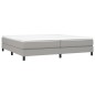 vidaXL Cama box spring con colchón tela gris claro 200x200 cm vidaXL Cama box spring con colchón tela gris claro 200x200 cm