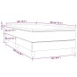 vidaXL Cama box spring con colchón tela gris taupe 100x200 cm