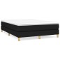 vidaXL Cama box spring con colchón tela negro 140x190 cm vidaXL Cama box spring con colchón tela negro 140x190 cm