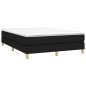 vidaXL Cama box spring con colchón tela negro 140x190 cm vidaXL Cama box spring con colchón tela negro 140x190 cm