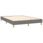 vidaXL Cama box spring con colchón tela gris oscuro 140x200 cm vidaXL Cama box spring con colchón tela gris oscuro 140x200 cm