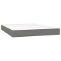 vidaXL Cama box spring con colchón tela gris oscuro 140x200 cm vidaXL Cama box spring con colchón tela gris oscuro 140x200 cm