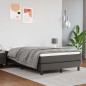 vidaXL Cama box spring con colchón cuero sintético gris 120x200 cm vidaXL Cama box spring con colchón cuero sintético gris 120x200 cm