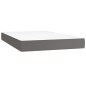 vidaXL Cama box spring con colchón cuero sintético gris 120x200 cm vidaXL Cama box spring con colchón cuero sintético gris 120x200 cm