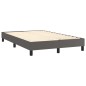 vidaXL Cama box spring con colchón cuero sintético gris 120x200 cm vidaXL Cama box spring con colchón cuero sintético gris 120x200 cm