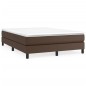 vidaXL Cama box spring con colchón cuero sintético marrón 140x200cm vidaXL Cama box spring con colchón cuero sintético marrón 140x200cm